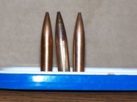 6mm HPFB, center  bullet, stopped in barrel, base distored by heat.JPG